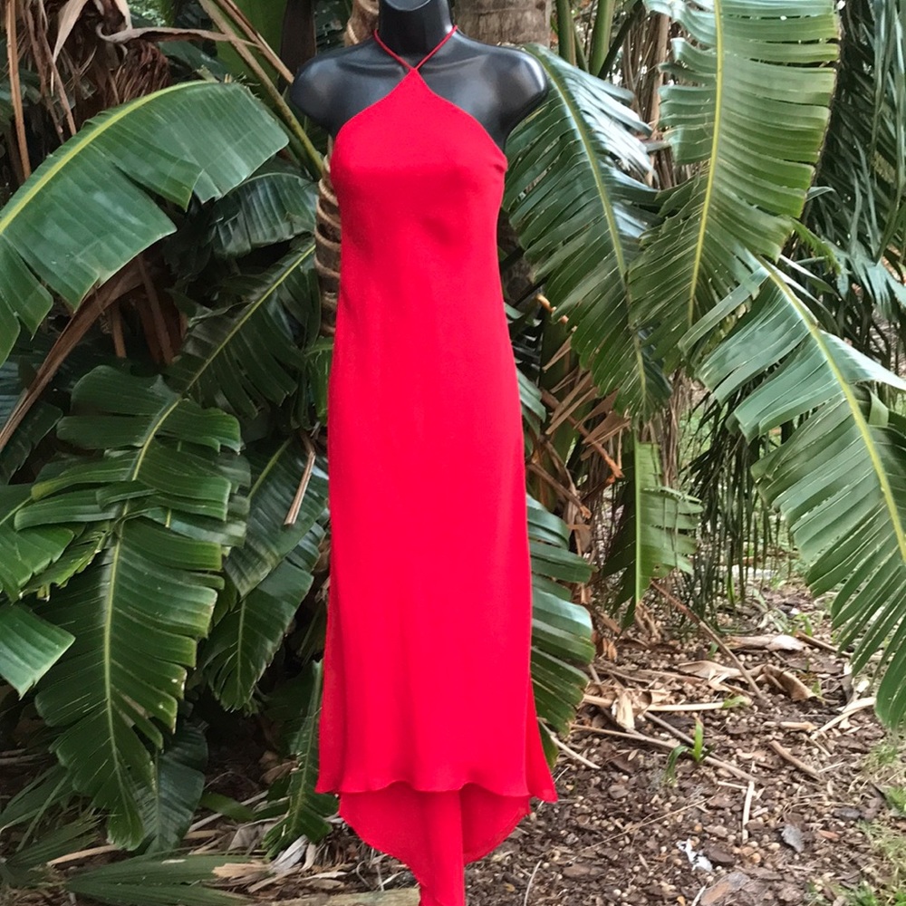 Vintage zum zum assymetric hem  slip dress